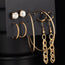 Gold Hoops & Dangly Earrings set