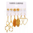 Leafy Swirls Gold Earrings set