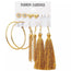 Sunflower Diamond & Gold Tassel Earrings set